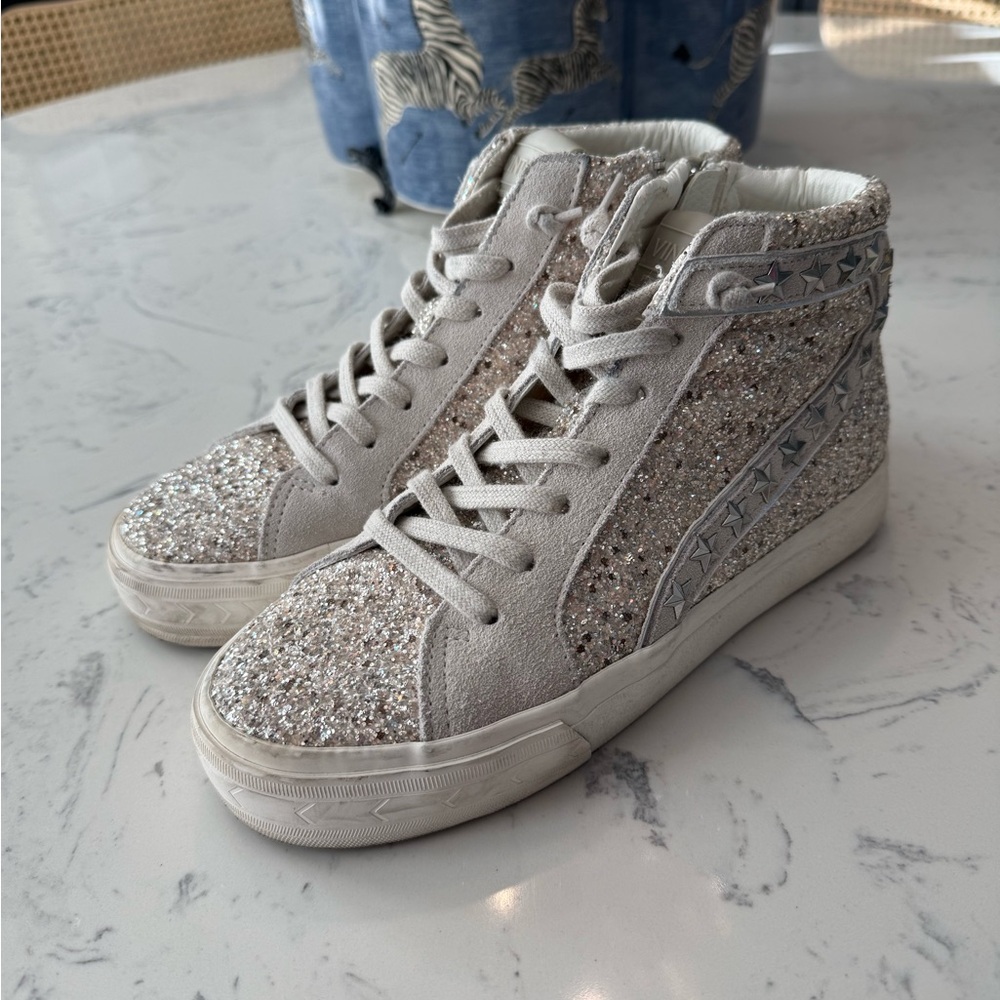 Vintage Havana High-Top Hailey Washed Glitter Sneakers